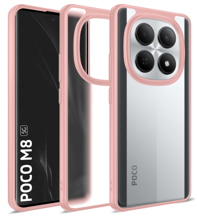 POCO M8 5G (6.77 inch) Back Cover | Rugged Frosted Series, Pink