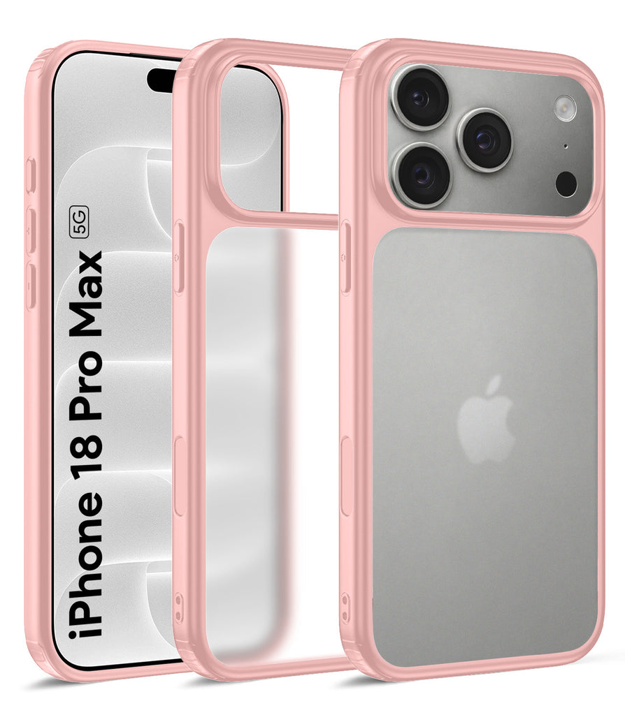 Apple iPhone 18 Pro Max 5G (6.9 inch) Back Cover | Rugged Frosted Series, Pink