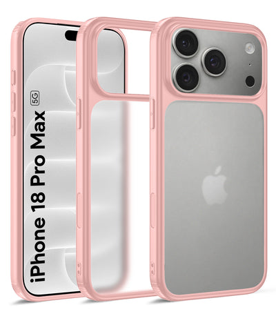 Apple iPhone 18 Pro Max 5G (6.9 inch) Back Cover | Rugged Frosted Series, Pink