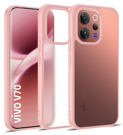 Vivo V70 5G, Vivo V70 Elite 5G (6.59 inch) Back Cover | Rugged Frosted Series, Passion Pink