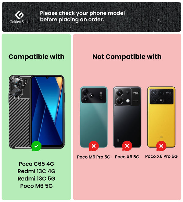 Redmi 13C 4G/ 5G, Poco M6 5G, Poco C65 4G (6.74 inch) Back Cover | Vegan Leather Series, Blue