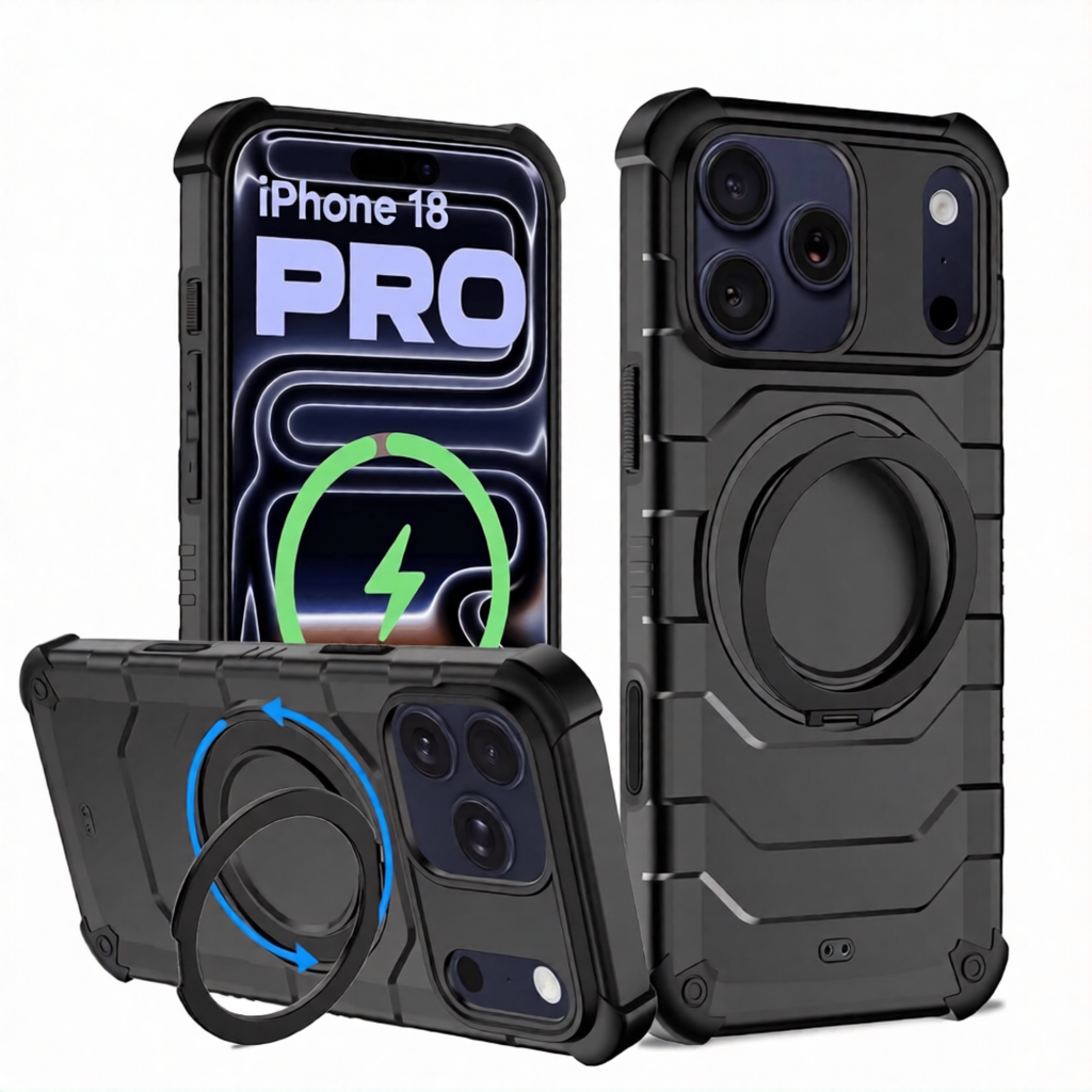 Apple iPhone 18 Pro (6.3 inch) Back Cover | Explorer SolidX Series, [Magsafe Compatible With Ring], Deep Black