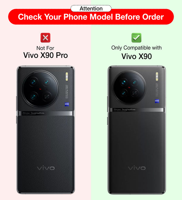 Vivo X90 5G (6.78 inch) Back Cover | Vegan Leather Series, Black