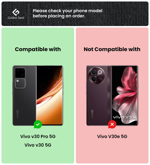 Vivo V30 5G, Vivo V30 Pro 5G (6.78 inch) Back Cover | Vegan Leather Series, Black