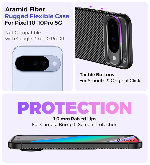 Google Pixel 10 5G (6.3 inch) Back Cover | Aramid Fiber Series, Black