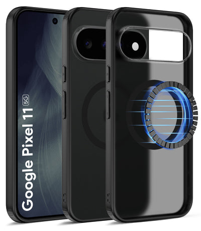 Google Pixel 11 5G (6.3 inch) Back Cover | Rugged Frosted MagSnap Series, Obsidian Black