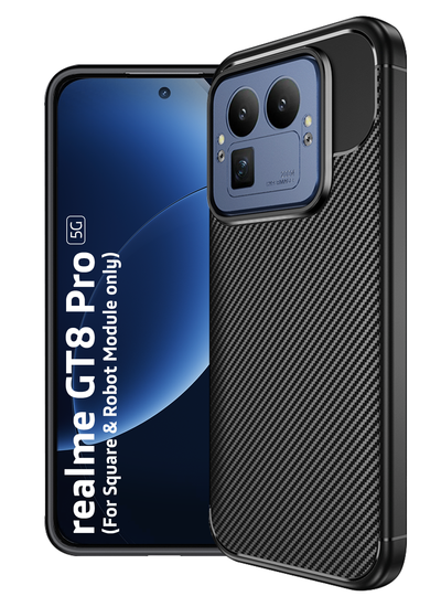 Realme GT 8 Pro 5G, Realme GT 8 Pro Dream Edition, [Compatible With Only Square & Robot Camera Module], (6.79 inch) Back Cover | Aramid Fiber Series, Urban Black