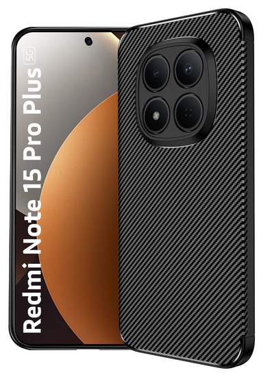 Redmi Note 15 Pro Plus 5G (6.83 inch) Back Cover | Aramid Fiber Series, Carbon Black