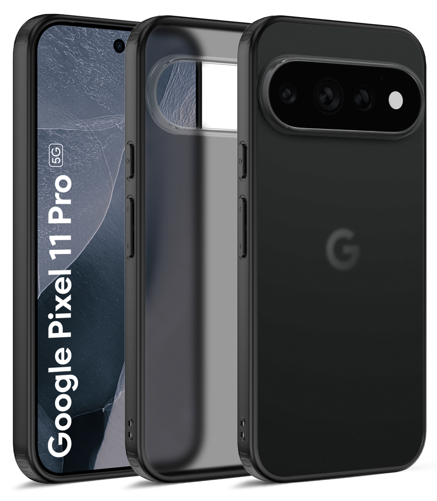 Google Pixel 11 Pro 5G (6.3 inch) Back Cover | Rugged Frosted Series, Obsidian Black