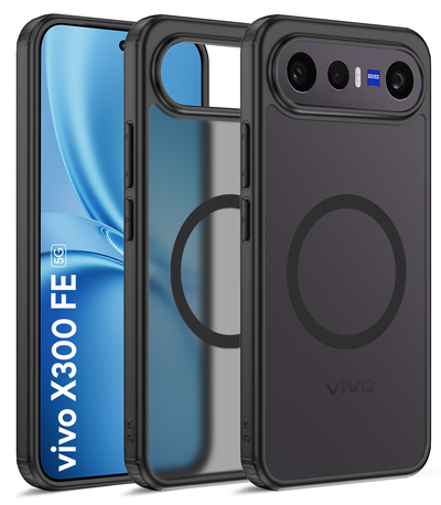 Vivo X300 FE 5G (6.31 inch) Back Cover | Rugged Frosted MagSnap Series, Eclipse Black