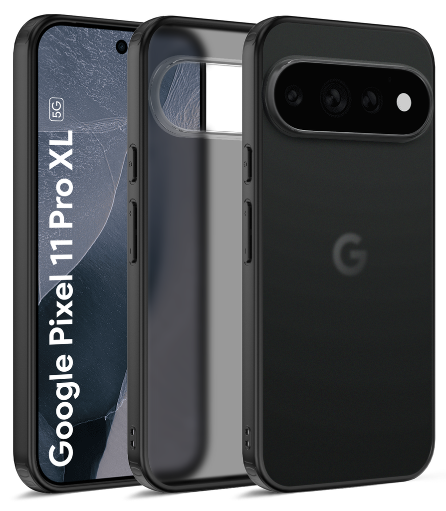 Google Pixel 11 Pro XL 5G (6.8 inch) Back Cover | Rugged Frosted Series, Obsidian Black