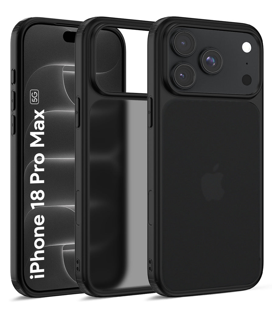 Apple iPhone 18 Pro Max 5G (6.9 inch) Back Cover | Rugged Frosted Series, Black