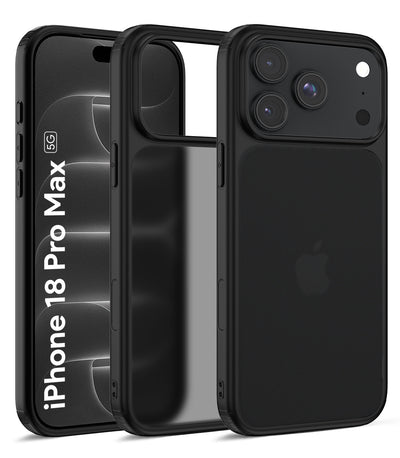 Apple iPhone 18 Pro Max 5G (6.9 inch) Back Cover | Rugged Frosted Series, Black