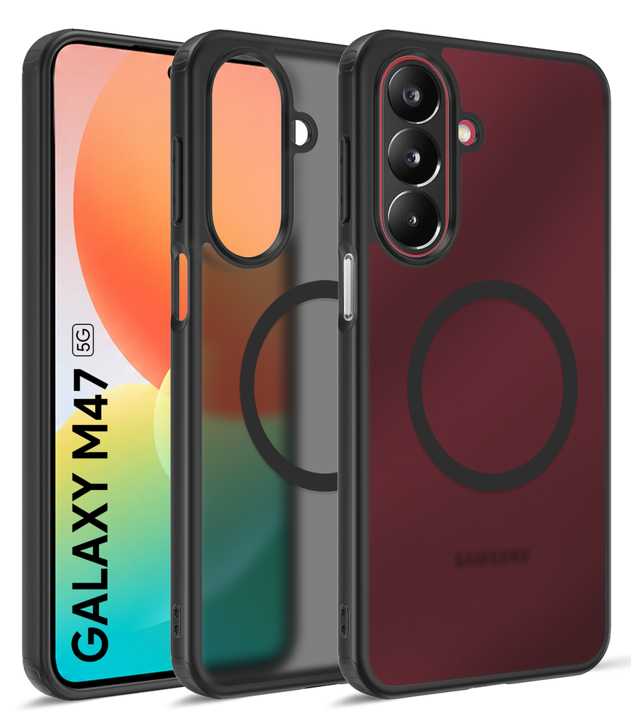 Samsung Galaxy M47 5G, Samsung Galaxy A27 5G (6.7 inch) Back Cover | Rugged Frosted MagSnap Series, Black