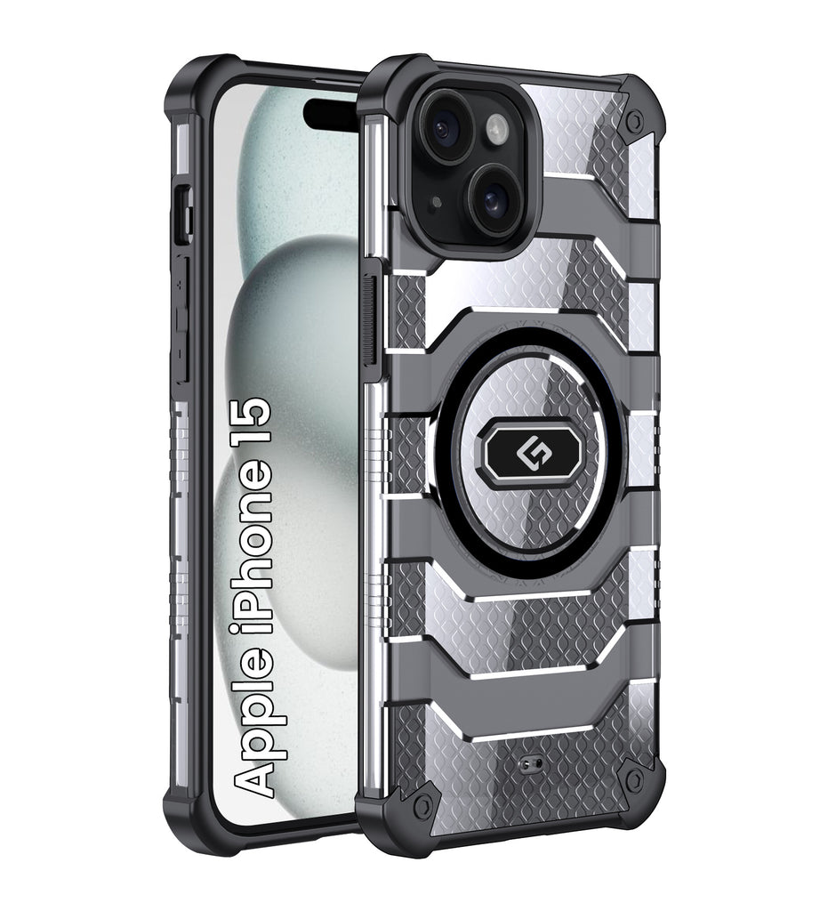 Apple iPhone 15 (6.1 inch) Back Cover | Explorer Series, [Magsafe Compatible], Space Black