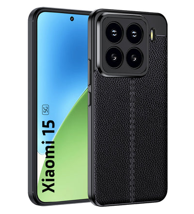 Xiaomi 15 5G (6.36 inch) Back Cover | Vegan Leather Series, Black