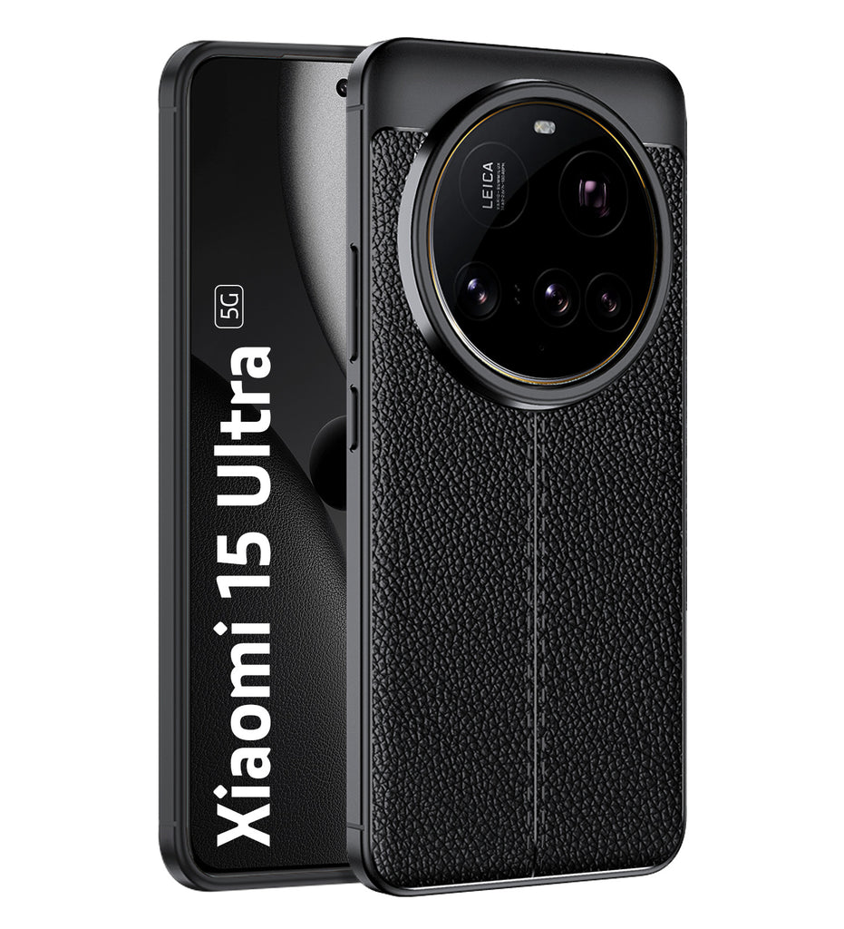 Xiaomi 15 Ultra 5G (6.7 inch) Back Cover | Vegan Leather Series, Black