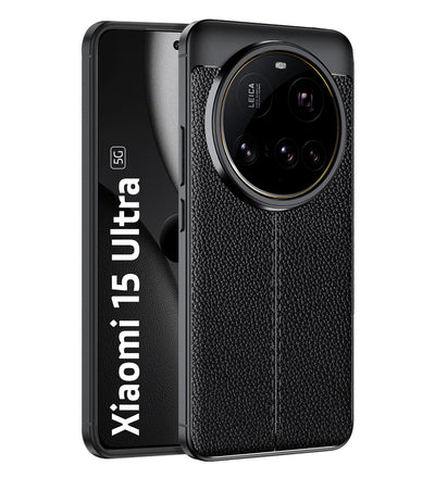 Xiaomi 15 Ultra 5G (6.7 inch) Back Cover | Vegan Leather Series, Black