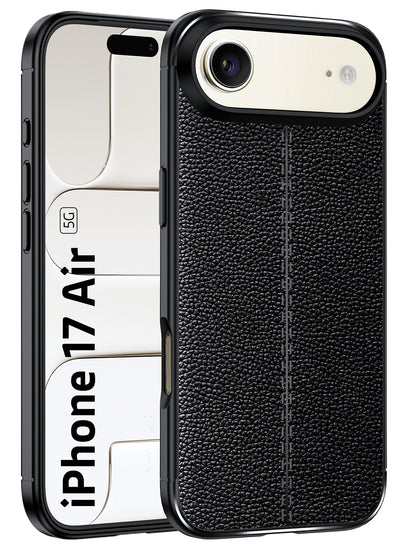 Apple iPhone Air, iPhone 17 Air 5G (6.9 inch) Back Cover | Vegan Leather Series, Black