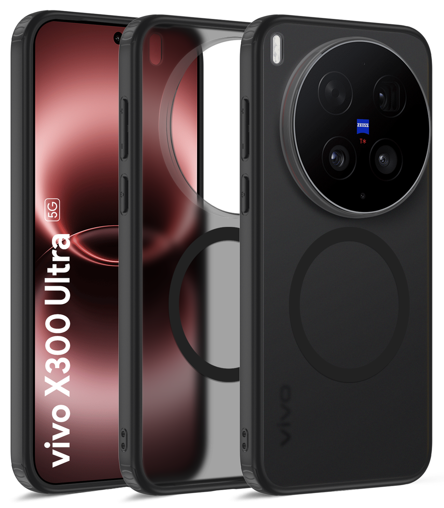 Vivo X300 Ultra 5G (6.82 inch) Back Cover | Rugged Frosted MagSnap Series, Noir Black