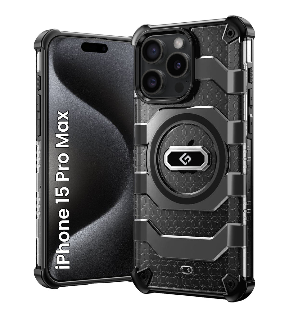 Apple iPhone 15 Pro Max (6.7 inch) Back Cover | Explorer Series, [Magsafe Compatible], Space Black