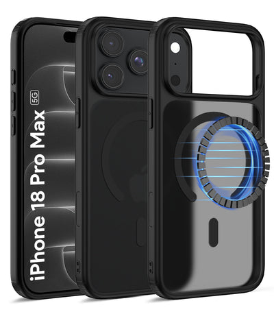 Apple iPhone 18 Pro Max 5G (6.9 inch) Back Cover | Rugged Frosted MagSnap Series, Black