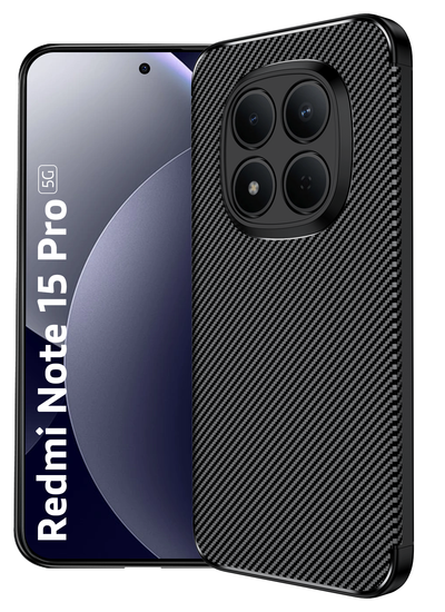 Redmi Note 15 Pro 5G (6.83 inch) Back Cover | Aramid Fiber Series, Carbon Black