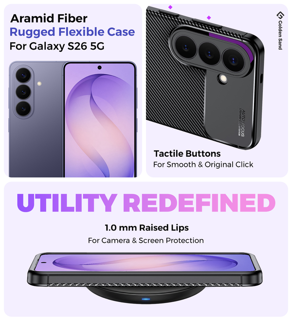 Samsung Galaxy S26 5G (6.3 inch) Back Cover | Aramid Fiber Series, Black