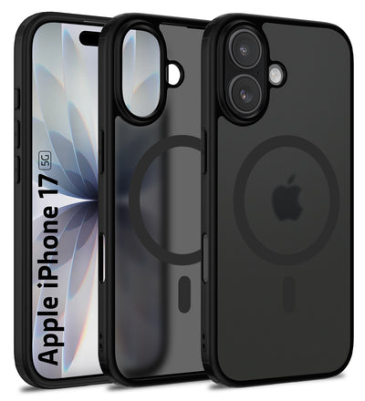 Apple iPhone 17 5G (6.3 inch) Back Cover | Rugged Frosted MagSnap Series, Space Black