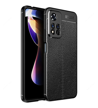Xiaomi 11i, Xiaomi 11i HyperCharge 5G (6.67 inch) Back Cover | Vegan Leather Series, Mysterious Black