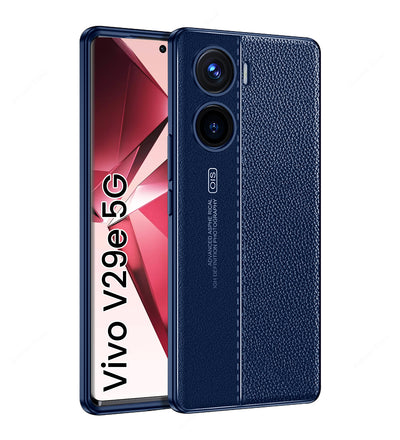 Vivo V29e 5G (6.78 inch) Back Cover | Vegan Leather Series, Blue