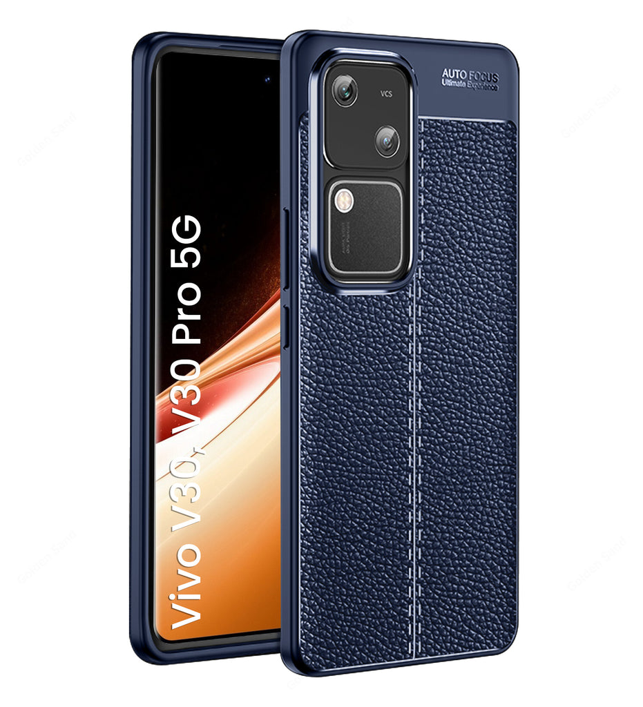 Vivo V30 5G, Vivo V30 Pro 5G, 6.78 inch Leather Texture Back Cover