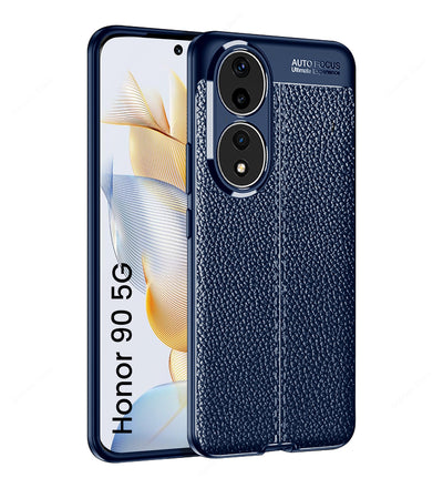 HONOR 90 5G (6.7 inch) Back Cover | Vegan Leather Series, Blue
