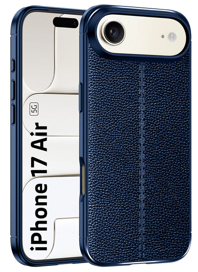 Apple iPhone Air, iPhone 17 Air 5G (6.9 inch) Back Cover | Vegan Leather Series, Blue