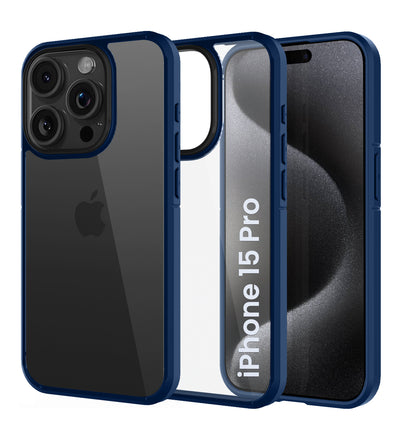 Apple iPhone 15 Pro (6.1 inch) Back Cover | Ice Crystal Series [Anti Yellow], Blue