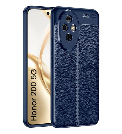 Honor 200 5G (6.7 inch) Back Cover | Vegan Leather Series, Blue