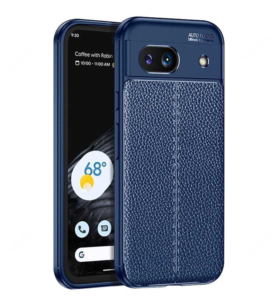 Leather Armor TPU Series Shockproof Armor Back Cover for Google Pixel 8A 5G, 6.1 inch, Blue