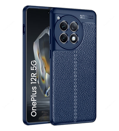 OnePlus 12R 5G (6.78 inch) Back Cover | Vegan Leather Series, Blue