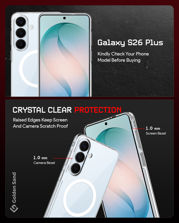 Samsung Galaxy S26 Plus 5G (6.7 inch) Back Cover | Aura MagSnap Series, Crystal Clear