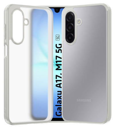 Samsung Galaxy A17 5G, Samsung Galaxy M17 5G (6.7 inch) Back Cover | Rugged Frosted Series, Grey