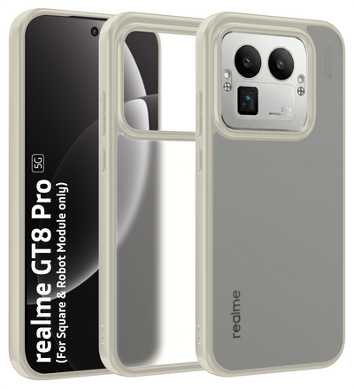 Realme GT 8 Pro 5G, Realme GT 8 Pro Dream Edition, [Compatible With Only Square & Robot Camera Module], (6.79 inch) Back Cover | Rugged Frosted Series, Ivory