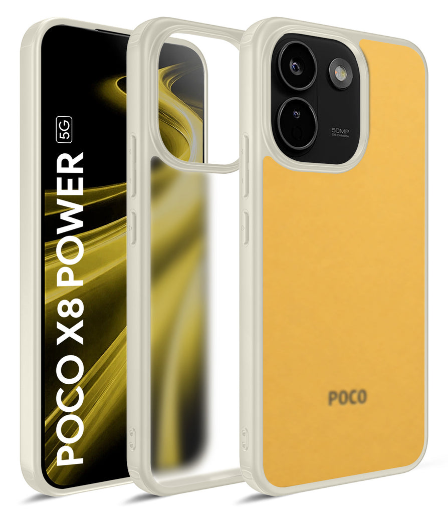 POCO X8 Power 5G (6.83 inch) Back Cover | Rugged Frosted Series, Ivory