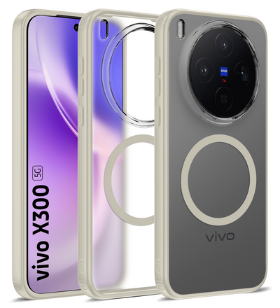 Vivo X300 5G (6.31 inch) Back Cover | Rugged Frosted MagSnap Series, Ivory