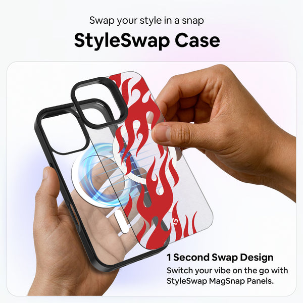 Orange Fire Transparent [Abstract] - StyleSwap Back Cover + Back Panel