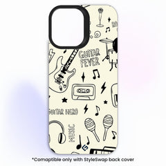 Music Doodle B&W [Abstract Theme] - StyleSwap Back Panel