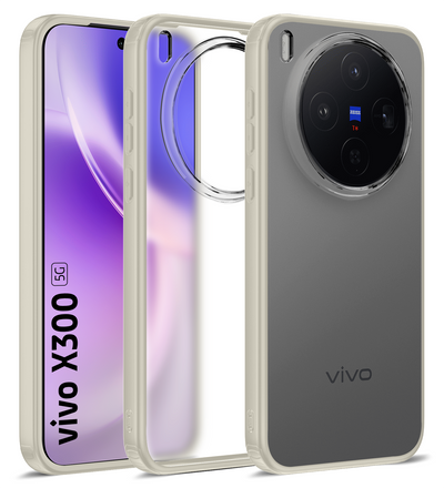 Vivo X300 5G (6.31 inch) Back Cover | Rugged Frosted Series, Ivory