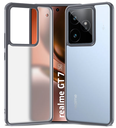 Realme GT 7, Realme GT 7T 5G (6.8 inch) Back Cover | Rugged Frosted Series, Grey