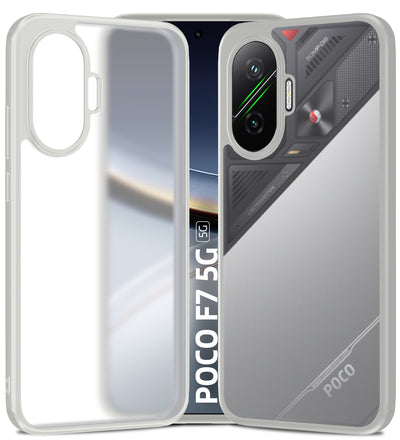 POCO F7 5G (6.83 inch) Back Cover | Rugged Frosted Series, Ivory Grey