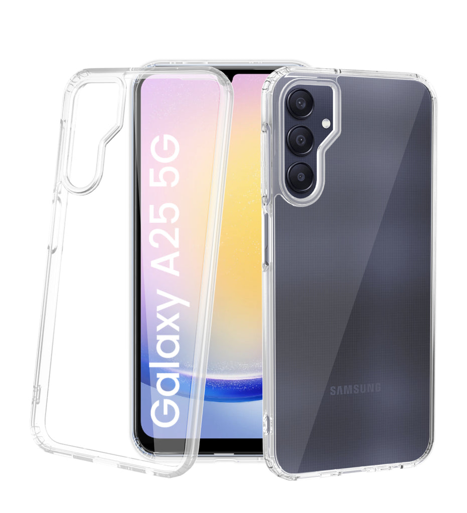Ice Crystal Series Hybrid Transparent PC Military Grade TPU Back Cover for Samsung Galaxy A25 5G, 6.5 inch, Crystal Clear
