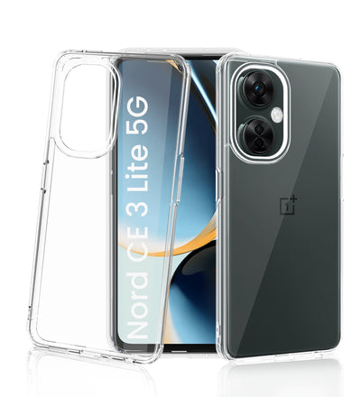 OnePlus Nord CE 3 Lite 5G (6.72 inch) Back Cover | Ice Crystal Series, Crystal Clear
